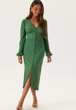 BUBBLEROOM Structure Button Midi Dress