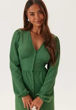 BUBBLEROOM Structure Button Midi Dress