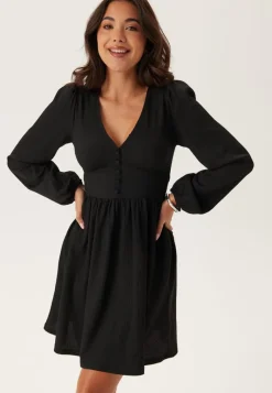 BUBBLEROOM Structure Button Mini Dress