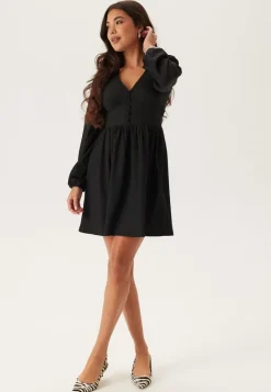 BUBBLEROOM Structure Button Mini Dress