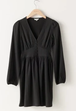 BUBBLEROOM Structure Button Mini Dress