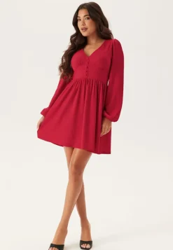 BUBBLEROOM Structure Button Mini Dress