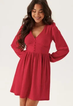 BUBBLEROOM Structure Button Mini Dress