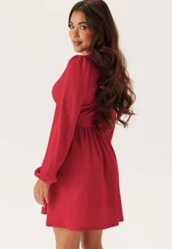 BUBBLEROOM Structure Button Mini Dress