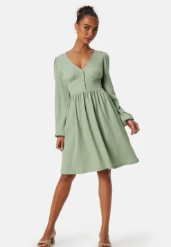 BUBBLEROOM Structure Button Short Dress