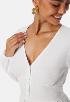 BUBBLEROOM Structure Button Short Dress