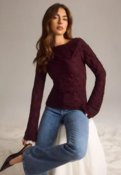 BUBBLEROOM Structure Long Sleeve Top