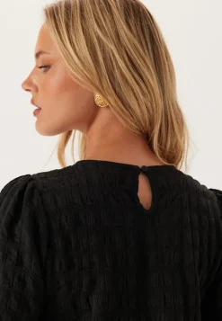 BUBBLEROOM Structure Puff Sleeve Top