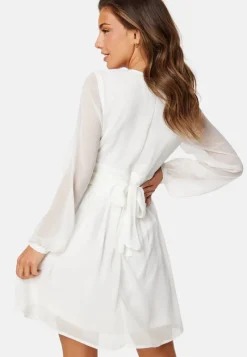 Bubbleroom Occasion Tie Back L/S Chiffon Dress