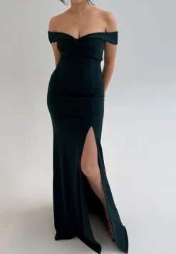 Bubbleroom Occasion Twist Off Shoulder Gown