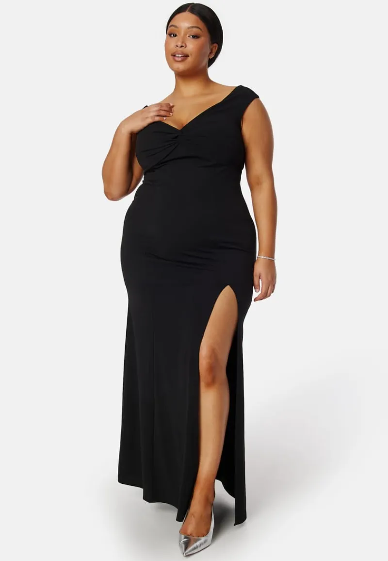 Bubbleroom Occasion Twist Off Shoulder Gown