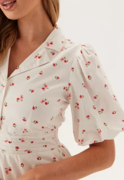 VILA Vicille Ann V-neck 2/4 SHORT D