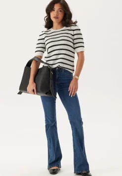 VILA Vidalo O-neck S/S STRIPE KNIT_