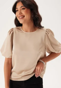 VILA Viellette 2/4 SATIN PUFF TOP S