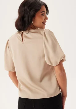 VILA Viellette 2/4 SATIN PUFF TOP S