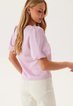 VILA Viellette 2/4 SATIN PUFF TOP S