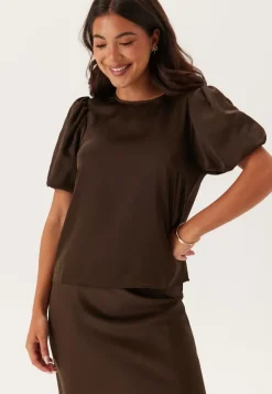 VILA Viellette 2/4 SATIN PUFF TOP S