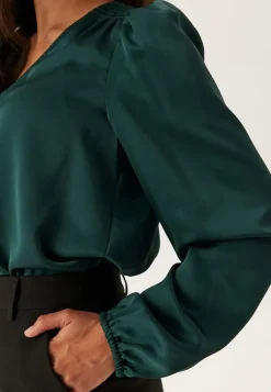 VILA Viellette L/S SMOCK SATIN TOP