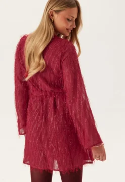 VILA Vifeather L/S O-NECK SHORT DRE