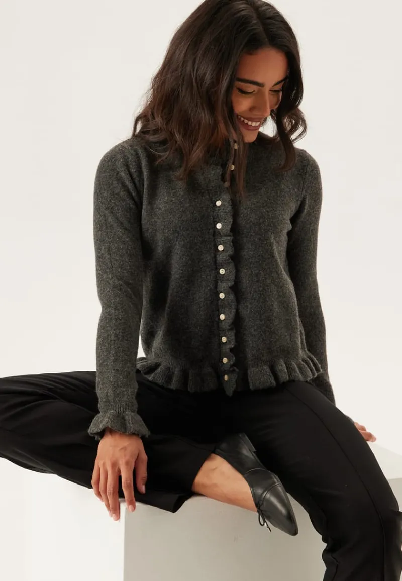 VILA Vijacia O-neck L/S FRILL KNIT