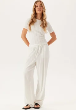 VILA Vikassie S/S Pointelle Top