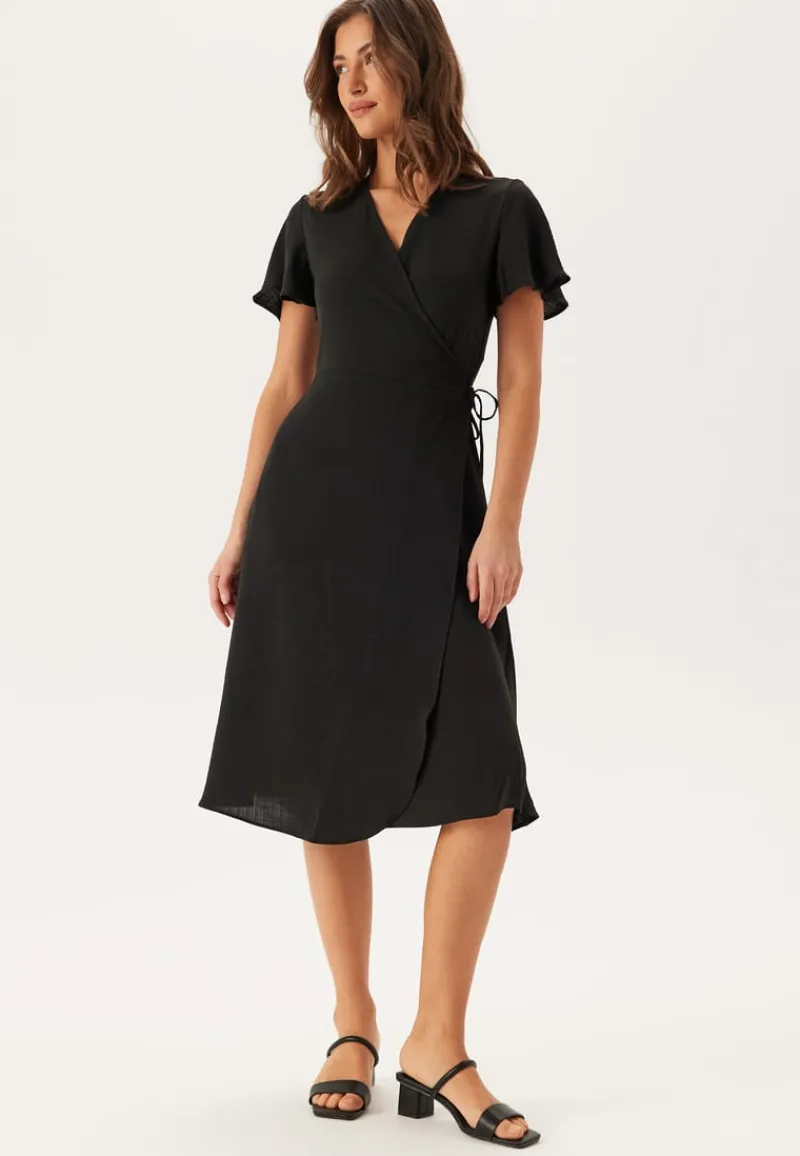 VILA Vilovie S/S Wrap Midi Dress