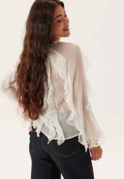 VILA Vimitalla V-neck L/S FLOUNCE S