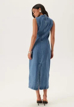 VILA Vinona S/L Midi Denim Dress