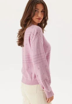 VILA Viril L/S O-Neck Pointelle Knit