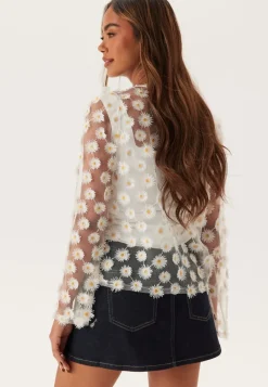 VILA Visola L/S FLOWER TOP FLOWER T