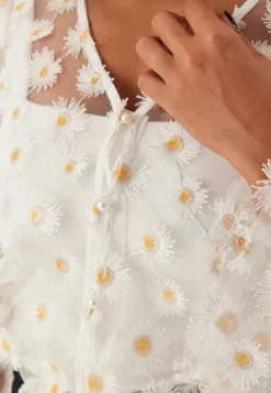 VILA Visola L/S FLOWER TOP FLOWER T