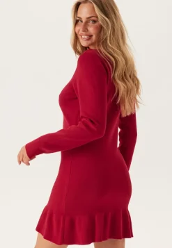 VILA Visway O-neck L/S SHORT KNIT D