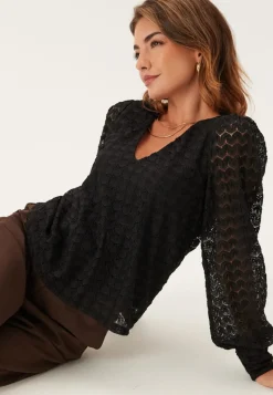 VERO MODA Vmbecca Ls V-neck Lace Top