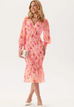 VERO MODA Vmflora Ls V-neck Calf Dress