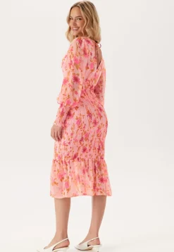 VERO MODA Vmflora Ls V-neck Calf Dress