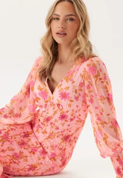 VERO MODA Vmflora Ls V-neck Calf Dress