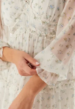 VERO MODA Vmsmilla LS frill short dress