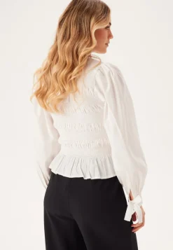 BUBBLEROOM V-neck Cotton Smock Blouse