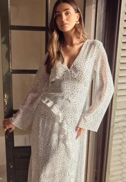 BUBBLEROOM V-Neck Frill Dress