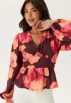 BUBBLEROOM V-neck L/S Blouse