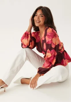 BUBBLEROOM V-neck L/S Blouse