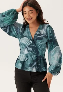 BUBBLEROOM V-neck L/S Blouse