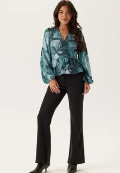 BUBBLEROOM V-neck L/S Blouse