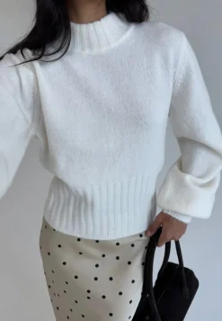 BUBBLEROOM Volume Sleeve Knitted Sweater