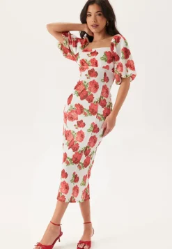 BUBBLEROOM Volume Sleeve Midi Dress