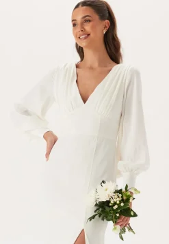 Bubbleroom Occasion Waterfall Back Satin Wedding Gown