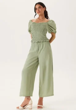 BUBBLEROOM Wide Ankle Modal Trousers