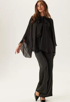 BUBBLEROOM Wide Sleeve Bow Blouse