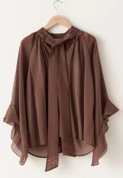 BUBBLEROOM Wide Sleeve Bow Blouse