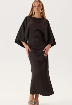 Bubbleroom Occasion Wide Sleeve Satin Ankle Dress